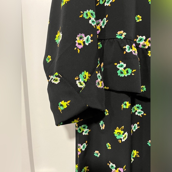 Collusion 1/4 Zip Black Floral Dress - Picture 4 of 8